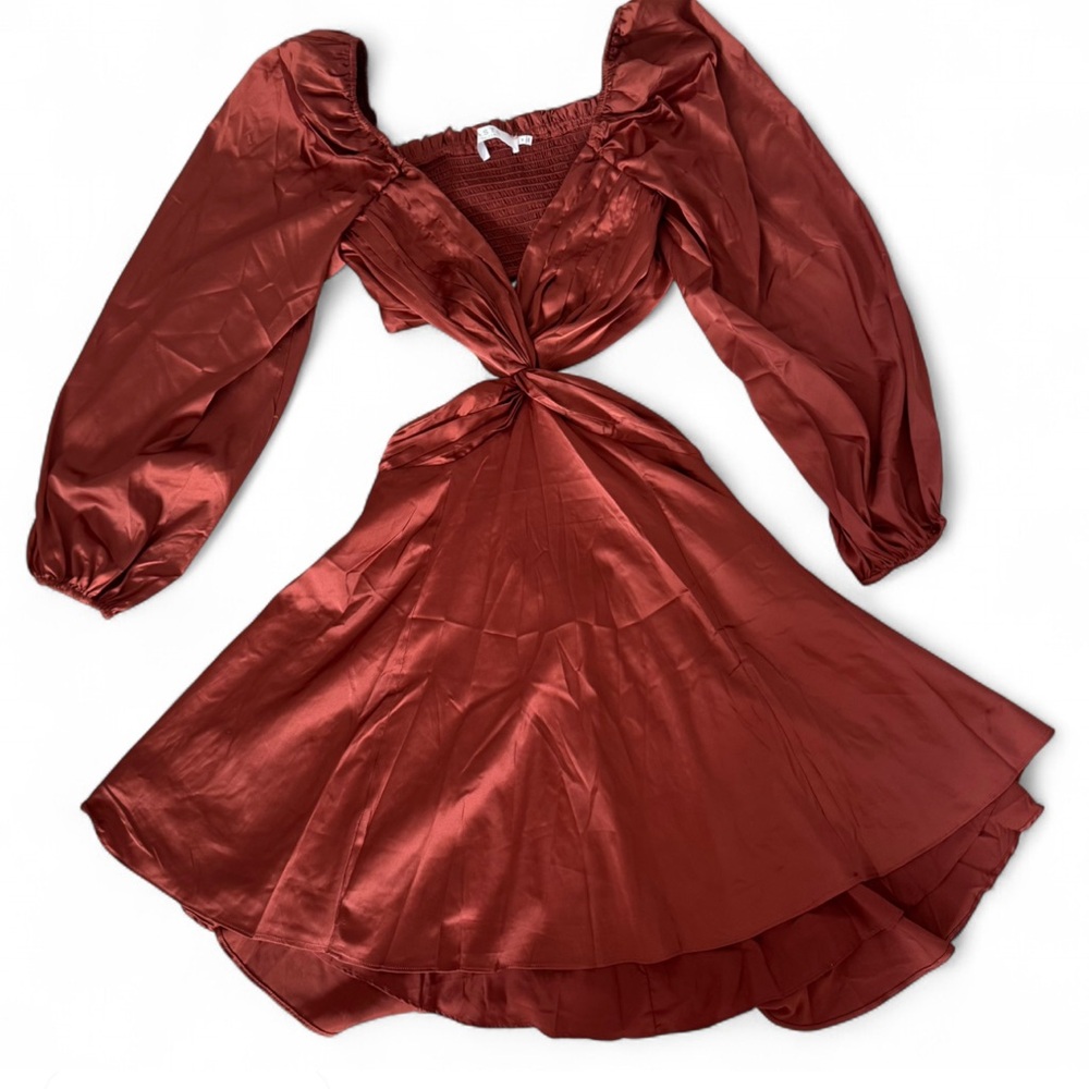 ASTR The Label Anamaria mini dress in rust colour-Size M
